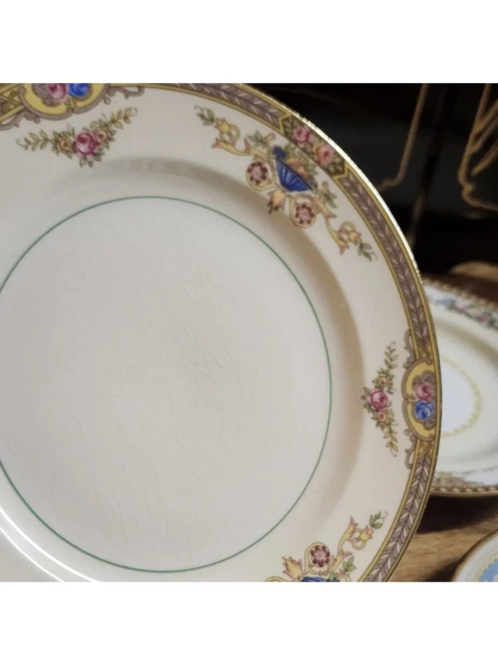Mismatched Gold Cake Plates ~6.25